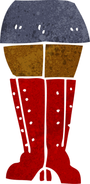 bir insan tarafından çizilmiş karikatür bacakları