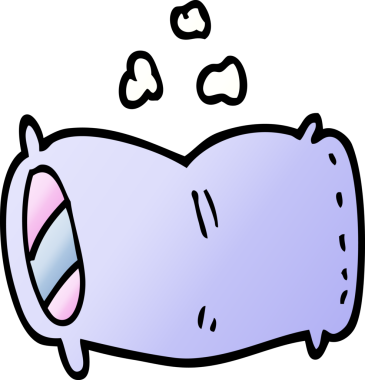 Bir insan tarafından çizilmiş kabarık yastık çizimi