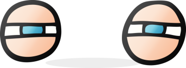 Bir insan tarafından çizilmiş çatık kaşlı gözler.