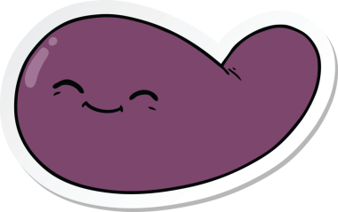 Bir insan tarafından çizilmiş safra kesesi karikatürü.