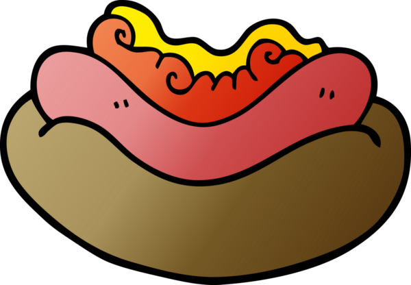 Bir insan tarafından çizilmiş sosisli sandviç.