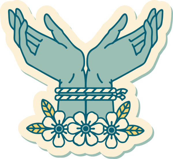 Bir insan tarafından çizilmiş geleneksel bir dövme stili.