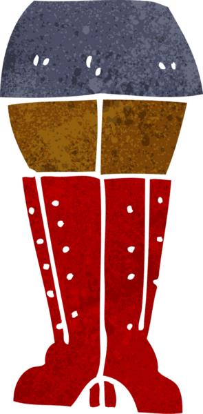 bir insan tarafından çizilmiş karikatür bacakları