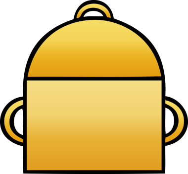 Bir insan tarafından çizilmiş sırt çantasının gölgeli çizgi filmi.