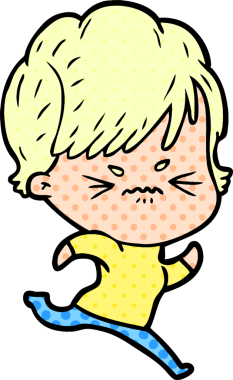 Bir insan tarafından çizilmiş, hayal kırıklığına uğramış bir kadın.