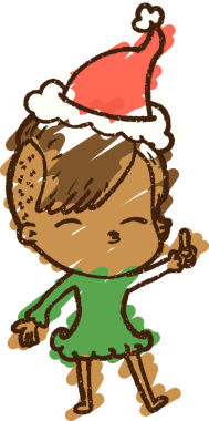 Bir insan tarafından çizilen Noel Kadın Tebeşiri