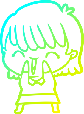 Bir insan tarafından çizilmiş bir karikatür kadın çizimi.