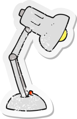 Bir insan tarafından çizilmiş karikatür masasının gerilimli çıkartması.