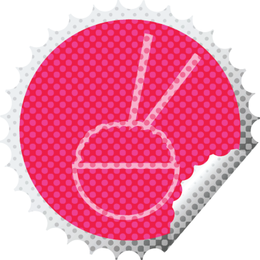 Pirinç kase dairesel kabuk soyma etiketi bir insan tarafından çizilmiş.