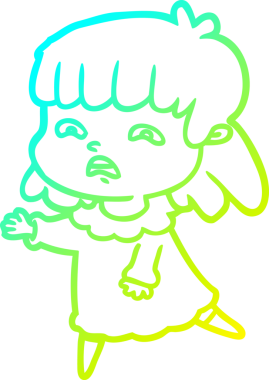 Bir insan tarafından çizilmiş endişeli bir karikatür çizimi.