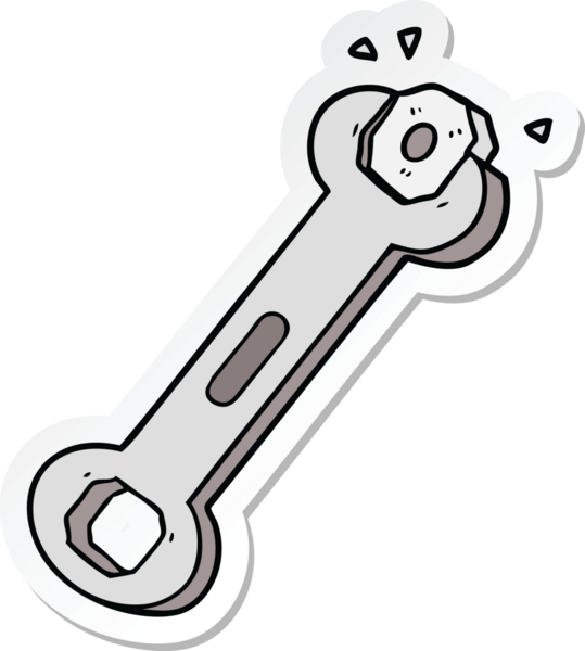 Bir insan tarafından çizilmiş somun anahtarının çıkartması.