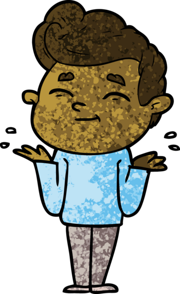 Bir insan tarafından çizilen mutlu çizgi film adamı.