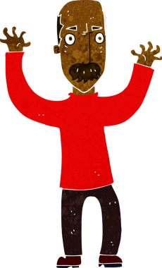 Bir insan tarafından çizilen kızgın baba çizgi filmi.