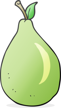 Bir insan tarafından çizilmiş serbest çizim armut.