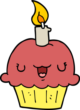 Bir insan tarafından çizilmiş bir kek.