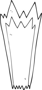 Bir insan tarafından çizilmiş siyah beyaz çizgi film patlaması