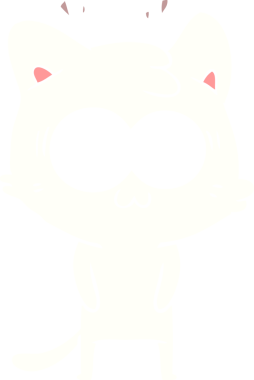 Bir insan tarafından çizilmiş düz renkli çizgi film.