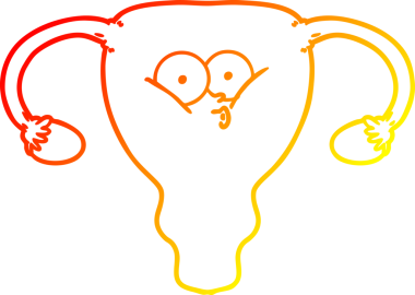 Bir insanın çizdiği karikatür rahim çiziminin sıcak gradyanı