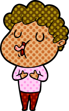 Bir insan tarafından çizilmiş çizgi film şarkıcısı.