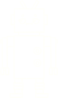 Bir insan tarafından çizilen robot tebeşiri.