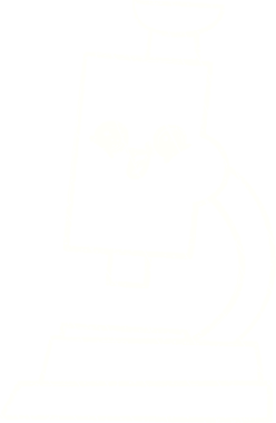 Bir insan tarafından çizilmiş mikroskop Tebeşiri