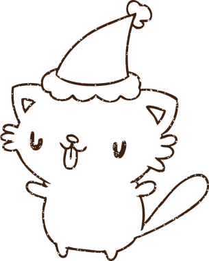 Noel Kedi Kömürü Bir insan tarafından çizilmiş
