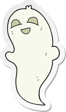 Bir insan tarafından çizilmiş cadılar bayramı hayaletinin çıkartması.