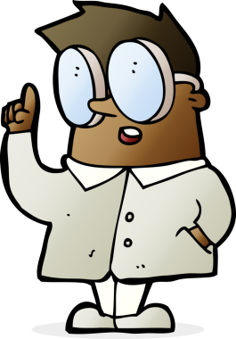 Bir insan tarafından çizilmiş karikatür bilimcisi