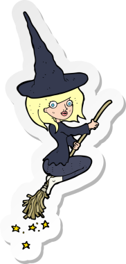 Bir insan tarafından çizilmiş cadılar bayramı çizgi filminin çıkartması.