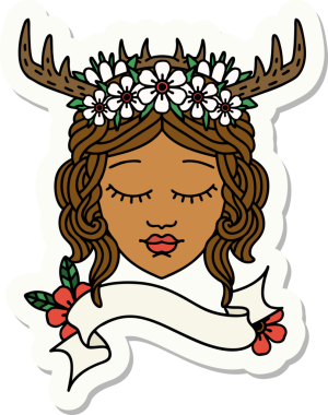 Bir insan tarafından çizilmiş insan bir Druid çıkartması.