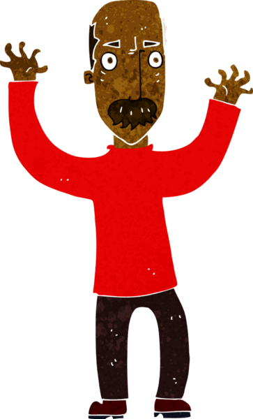 Bir insan tarafından çizilen kızgın baba çizgi filmi.