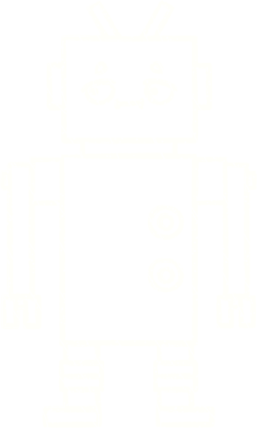 Bir insan tarafından çizilen robot tebeşiri.