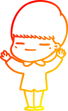 Bir insan tarafından çizilmiş kendini beğenmiş bir çizgi film karakteri çizimi.