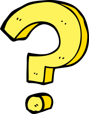 Bir insan tarafından çizilmiş soru işareti.