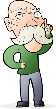 Çizgi film bir insan tarafından çizilmiş yaşlı bir adamı rahatsız ediyor.