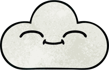 Bir insan tarafından çizilmiş beyaz bulutun retro grunge dokusu