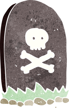 Bir insan tarafından çizilmiş karikatür mezarı