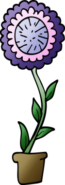 Bir insan tarafından çizilmiş karalama saksısı.