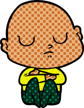 bir insan tarafından çizilmiş kel bir adam.