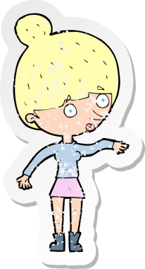 Bir insan tarafından çizilmiş bir karikatürün gerilimli çıkartması.