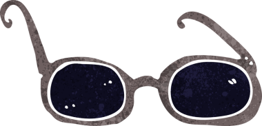 bir insan tarafından çizilmiş güneş gözlüğü.