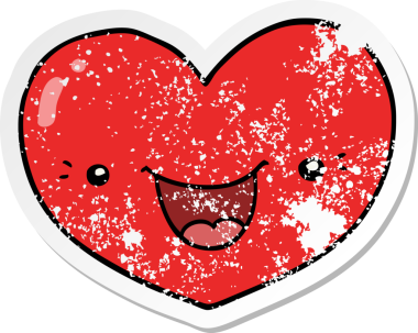 Bir insan tarafından çizilmiş, kederli bir aşk kalp karakteri.