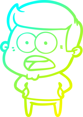 Bir insan tarafından çizilen bir karikatürün soğuk gradyan çizimi.