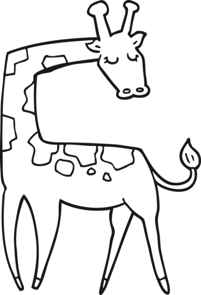 Bir insan tarafından çizilmiş bir zürafa.