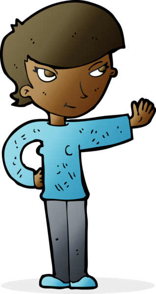 Bir insan tarafından çizilmiş karikatür kadın.