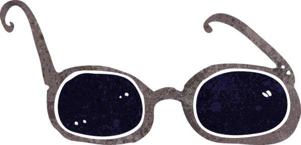 bir insan tarafından çizilmiş güneş gözlüğü.