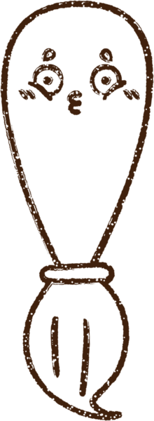 Bir insan tarafından çizilmiş Boya Fırçası Kömürü