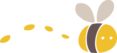 Bir insan tarafından çizilmiş düz renkli karikatür vızıldayan arı