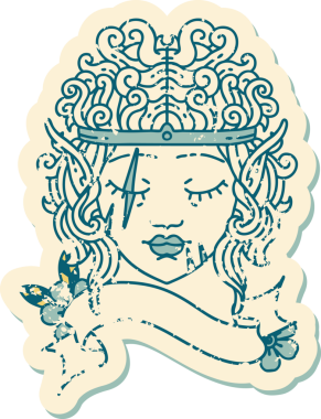 Retro Dövme Tarzı Bir insan tarafından çizilmiş barbar karakter yüzü