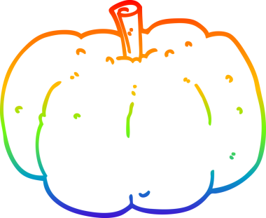 gökkuşağı gradyan çizgi çizimi bir insan tarafından çizilmiş bir balkabağı